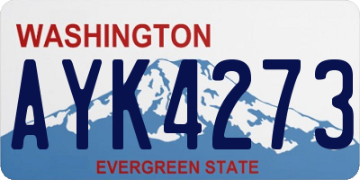 WA license plate AYK4273