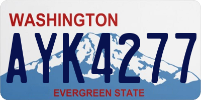 WA license plate AYK4277
