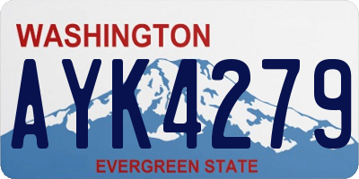 WA license plate AYK4279
