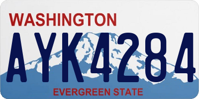 WA license plate AYK4284