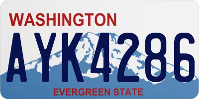 WA license plate AYK4286