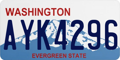 WA license plate AYK4296