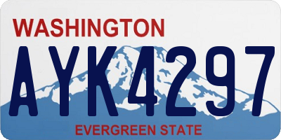 WA license plate AYK4297