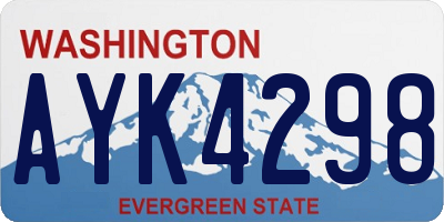 WA license plate AYK4298