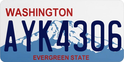 WA license plate AYK4306