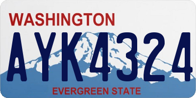 WA license plate AYK4324