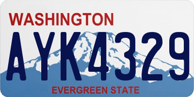 WA license plate AYK4329
