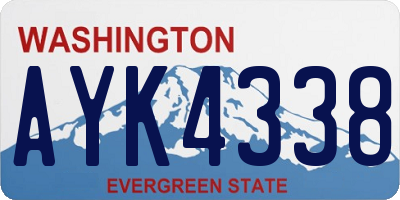 WA license plate AYK4338