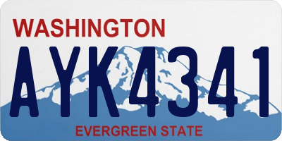 WA license plate AYK4341