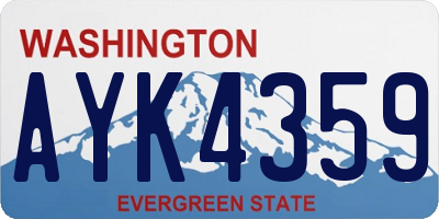 WA license plate AYK4359
