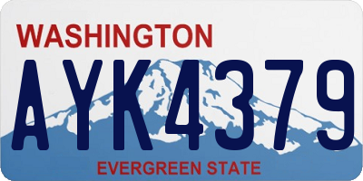 WA license plate AYK4379