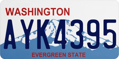 WA license plate AYK4395