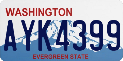 WA license plate AYK4399