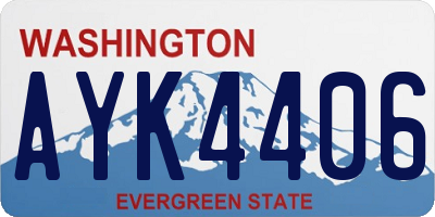 WA license plate AYK4406