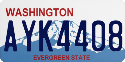 WA license plate AYK4408