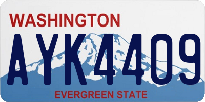 WA license plate AYK4409