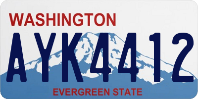 WA license plate AYK4412