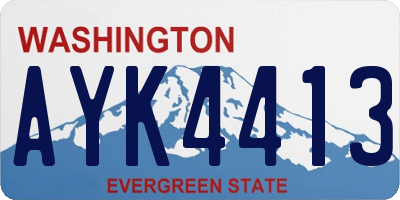 WA license plate AYK4413