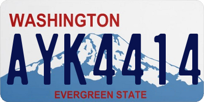 WA license plate AYK4414