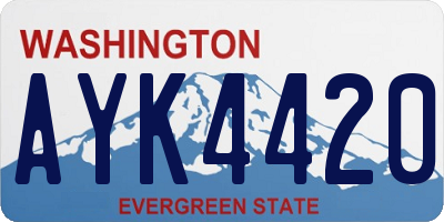 WA license plate AYK4420