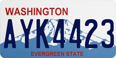 WA license plate AYK4423