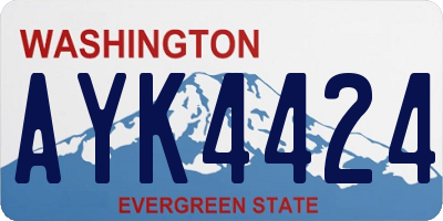 WA license plate AYK4424