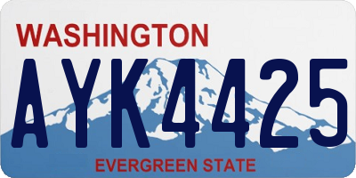 WA license plate AYK4425