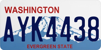 WA license plate AYK4438
