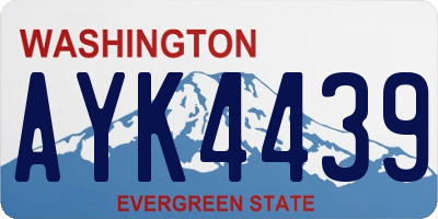 WA license plate AYK4439
