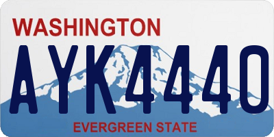WA license plate AYK4440