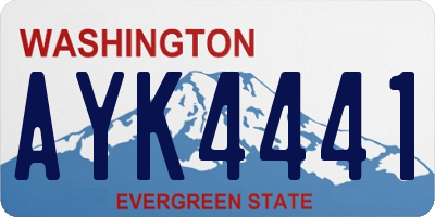 WA license plate AYK4441