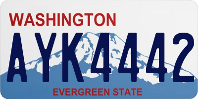 WA license plate AYK4442