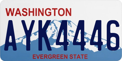 WA license plate AYK4446