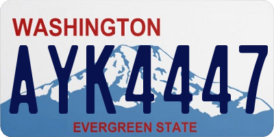 WA license plate AYK4447