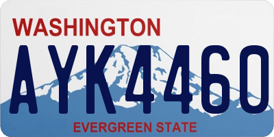 WA license plate AYK4460