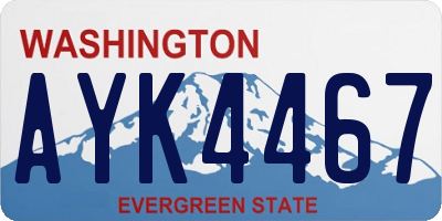 WA license plate AYK4467