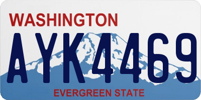 WA license plate AYK4469
