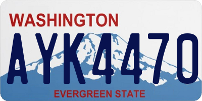 WA license plate AYK4470