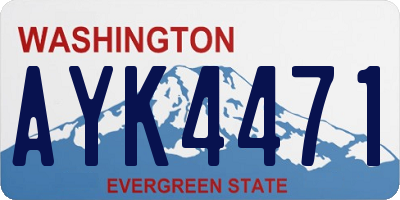 WA license plate AYK4471