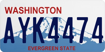 WA license plate AYK4474