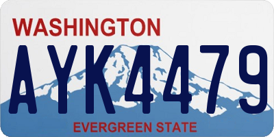 WA license plate AYK4479