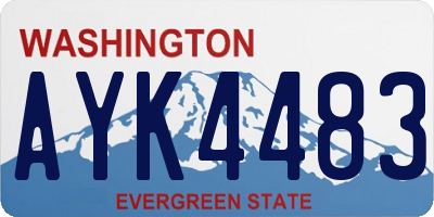 WA license plate AYK4483