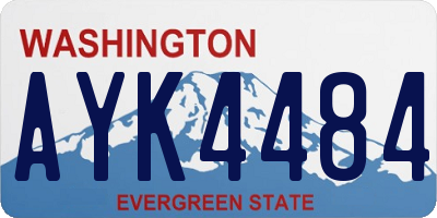 WA license plate AYK4484