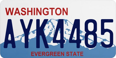 WA license plate AYK4485