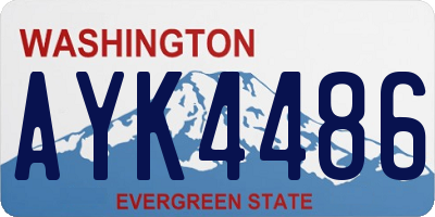 WA license plate AYK4486