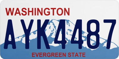WA license plate AYK4487