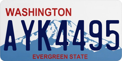 WA license plate AYK4495