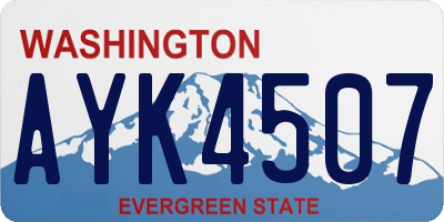 WA license plate AYK4507