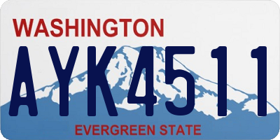 WA license plate AYK4511