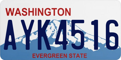 WA license plate AYK4516